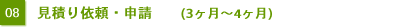 08 見積り依頼 · 申請 ( 3ヶ月〜4ヶ月 )